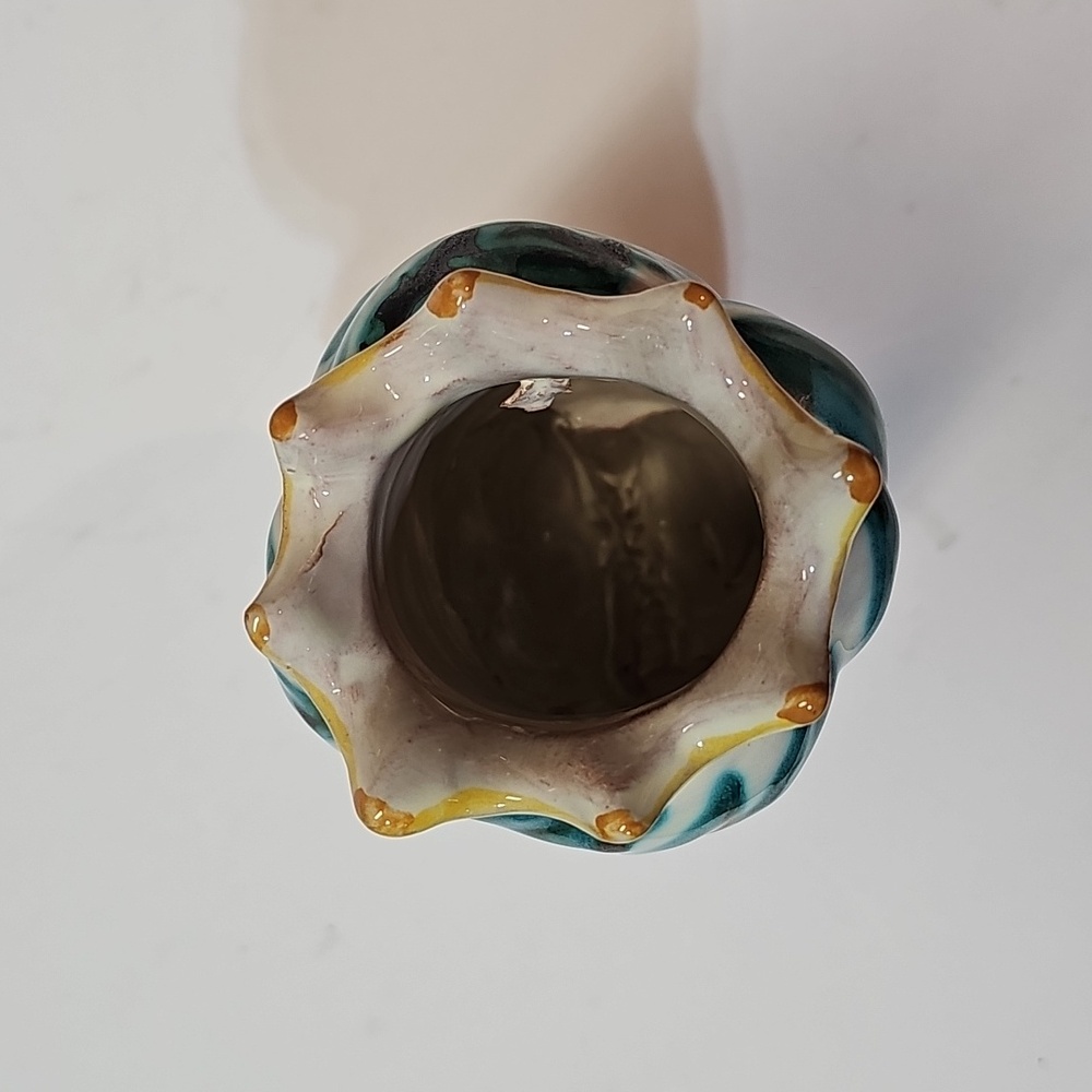 Caltagirone Sicily Italy Queen Moor's Head Small Vase, Signed F. Pistone - Picture 5 of 16